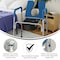 Flash Furniture Hercules Blue Shower Commode Chair with Safety Rail, Height Adjustable Frame, Padded Seat & Armrests DC-HY6458L-BL-GG - alternate 8